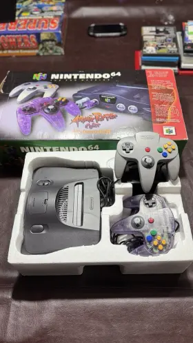 Nus-018 Nintendo Usa N64 Console Atomic Purple Box Nus-018 Nintendo Usa N64 Console Atomic Purple Box