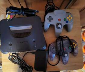 Nintendo Nus001usa 64 Console N64 System Oem Atomic Purple Controllers And Cables Tested