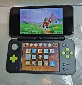 Nintendo Pgd1500 2ds Xl Handheld System - Black And Limegreen With 4gb Sd Pen Usb