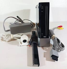 Nintendo Rvi-001 Wii Rvl-001 Console With Cable Av Webcam Sensor Bar