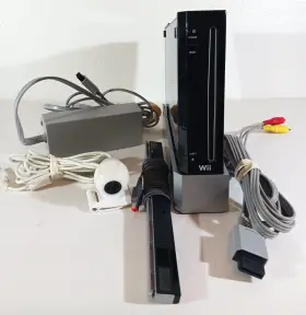 Rvl-001 Nintendo Rvi-001 Wii Console With Cable Av Webcam Sensor Bar