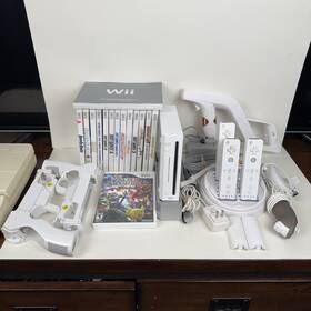 Nintendo Rvl-001/usaj Wii Bundle Lot 14 Games Controllers And Accessories. Tested Works