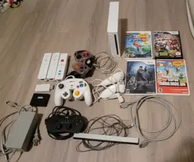 Rvl001usa-console Nintendo Wii Console Bundle With 4 Games And 6 Controllers - Rvl-001