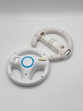 Nintendo Rvl024 2 Wii Racing Wheel For Mario Kart Official Oem Controller Accessory Whi