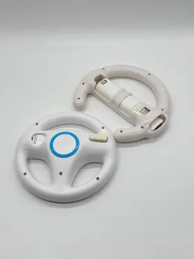 Rvl024 Nintendo 2 Wii Racing Wheel For Mario Kart Official Oem Controller Accessory Whi