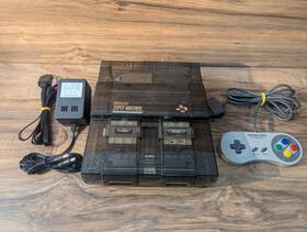 Nintendo Shvc-cpu-01 Super Custom Black Console - Snes Case Reshell Controller Cords Clean