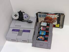 Nintendo Snes-001 Super Snes Console Bundle Lot With Games And Controller Not Tested
