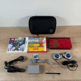 Nintendo Spr-001 Usa Super Mario Bros Edition 3ds Xl Console Bundle -games Case Charger
