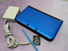 Nintendo Spr-s-usz/f-c0 3ds Xl Blue Black Handheld System With Charger Stylus And Memory Card-read