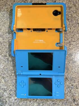 Nintendo Teh514602233 Dsi Blue Twl-001 Handheld System Without Charger And Pen With Nerf Case