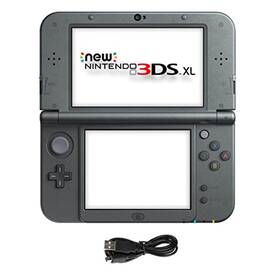 Nintendo Twm929 New 3ds Xl Black Handheld Console And Ac Adapter Wall Power 5e