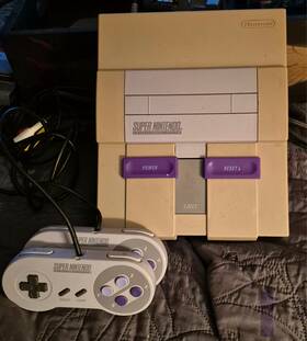Nintendo Un15889627 Super Snes Console Bundle With Controllers 13 Games - Tested Working