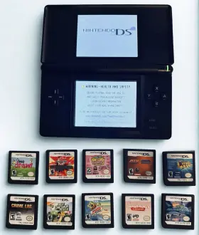 Usg-s-cbb-us-1 Nintendo Ds Lite Cobalt Blue/black Bundle 10 Games Tested Read Hinge/screen