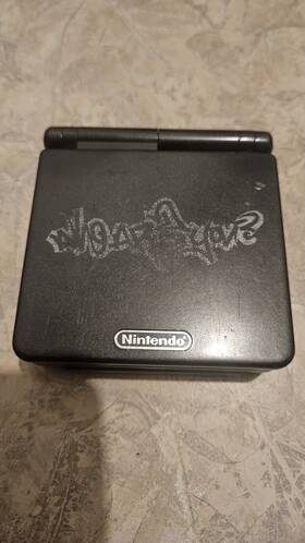 Nintendo Vcongg74985a47 Game Boy Advance Sp Ftwho Are You Ft Limited Edition Onyx Black Ags 001