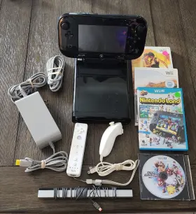 Wiiu32 Nintendo Wii U Gaming System Console Gamepad 32gb Bundle 4 Games Tested