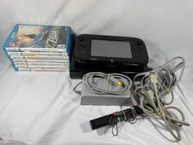 Nintendo Wup-102 Wii U Black 32gb Console And Gamepad Bundle 7 Games Mario Zelda Donkey