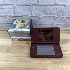 Nintendo Ww413651905 Ds I Xl Handheld System Burgundy Tested. Factory Formated With Games