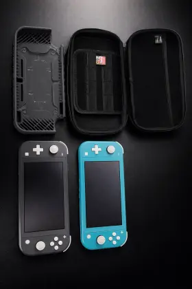 Xjw10029433086 Nintendo Switch Lite Bundle Gray And Blue Case Protective Shell Game
