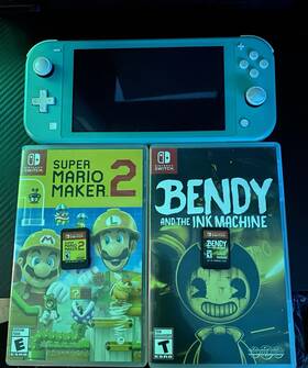 Nintendo Xjw10036120627 Switch Lite Blue Gaming Console 144.7 Gb Sd With Charger 2 Games