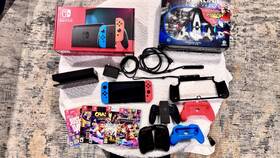 Nintendo Xkw10028386802 Switch Console Bundle Cib Mario Kart Crash Starlink Hori Controller