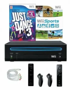 Xly648 Nintendo Wii Console Bundle With Just Dance 3 Sports And 2 Very Good 5z