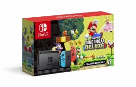 Ztm590 Nintendo Switch With Neon Blue And Red Joy-con New Super Mario Bros U Video