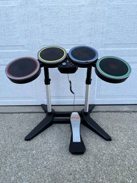Pdp 051-063 Rock Band Rivals Drum Kit With Stand And Pedal Playstation 4 Ps4 -read Desc