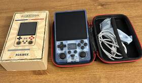 Powkiddy Rgb20sx Retro Handheld Game Console 16gb 64gb Games 4 Inch Screen Case
