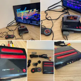 Rb-nes-7390 Retro-bit Duo Game Console For Nes Snes Nintendo Cables Controller