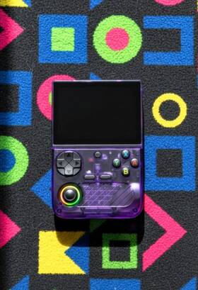 Retro Tech Garden K36s Brand New Gaming Handheld Translucent Purple Rgb Joystick Ready To Play