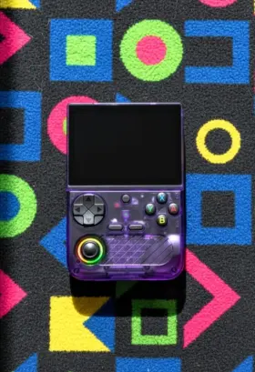 K36s Retro Tech Garden Brand New Gaming Handheld Translucent Purple Rgb Joystick Ready To Play