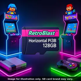 Pi3b Retroblast Horizontal Attractmode New Build 128gb Micro Sd Card Plug And Play