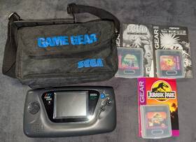 Sega 010013749 Game Gear Console Bundle- 3 Games- Bag