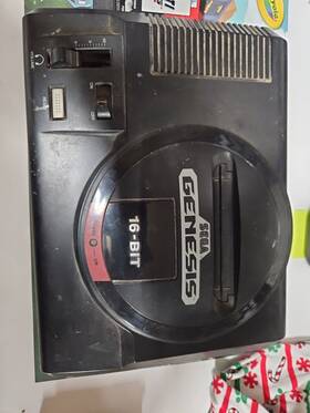 Sega 010086016109 Genesis 16 Bit Console System - Black 2 Controllers One Game