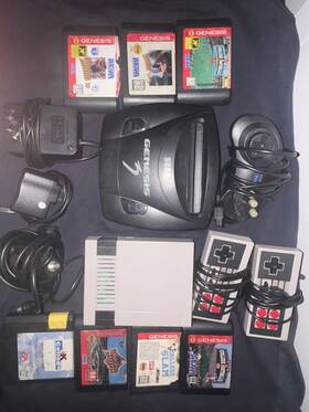 Sega 096427010944 Genesis 3 Core System - Black 7 College Games And Nes System