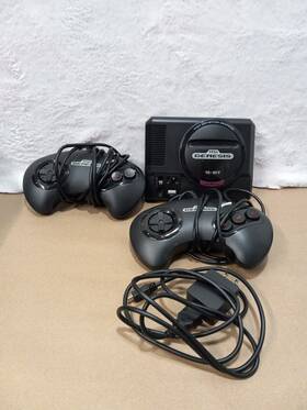 Sega 16000-16500 Genesis 16 Bit High-d Graphics Mini Console And Controllers Model# Mk16000