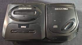 Sega 2mk-4102a Genesis Cd Model 2 Mk-4102 Console - With Sewer Shark Tested Working