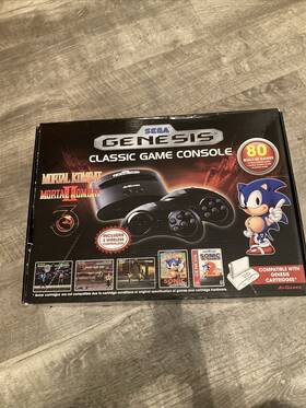 Sega 857847003387 Atgames Genesis Classic Mini Console 80 Built-in Games Wireless Controllers