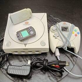 Sega 974365102005 Dreamcast Gdemu Modded White Console 32gb Sd Controller Vmu Jump Pack
