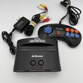 D10607 Sega Genesis Classic Game Console Atgames 1 Controller Power Adapter Av
