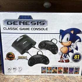 Sega Gg604 Genesis Classic Game Console Black 81 Games Wired Controllers Stereo Rca