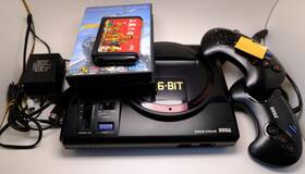 Sega Haa-2510 Mega Drive Console 3 Games Japan Us Seller Works
