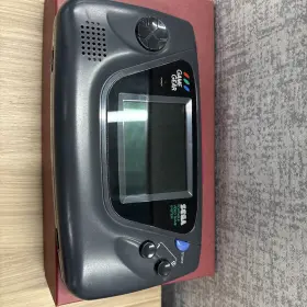 Hgg-3200 Sega Game Gear Black Console Handheld For Parts Not Working With 7 Games