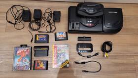 Sega Mk-1361 Genesis Cd 32x Console Bundle With Knuckles Chaotix And 6 More Games
