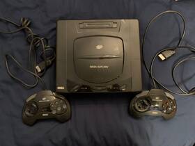 Sega Mk-80000 Saturn Console With Controllers For Parts Or Repair See Description