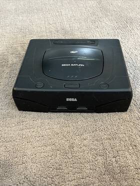 Sega Mk-80001a Saturn Black Console Tested Works Video Game No Cords Or Control