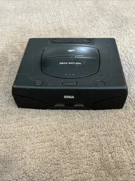 Mk-80001a Sega Saturn Black Console Tested Works Video Game No Cords Or Control
