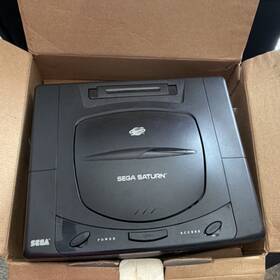 Sega Mk-80006 Saturn Black Console With Controller Cables Demo Disc Box