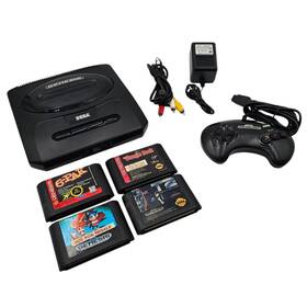 Sega Mk1631a Genesis Model 2 Console Mk-1631a Controller A/v And Power 4 Games Tested Read