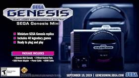 Sega Qqq531858 Genesis Mini Console Black Home Very Good 2e